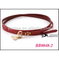 Dark Red Fancy Skinny Leather Belts For Men With Size 0.7cmW*87.5cmL Wholesale BB0048-2